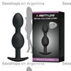 Dilatador anal plug de silicona negro